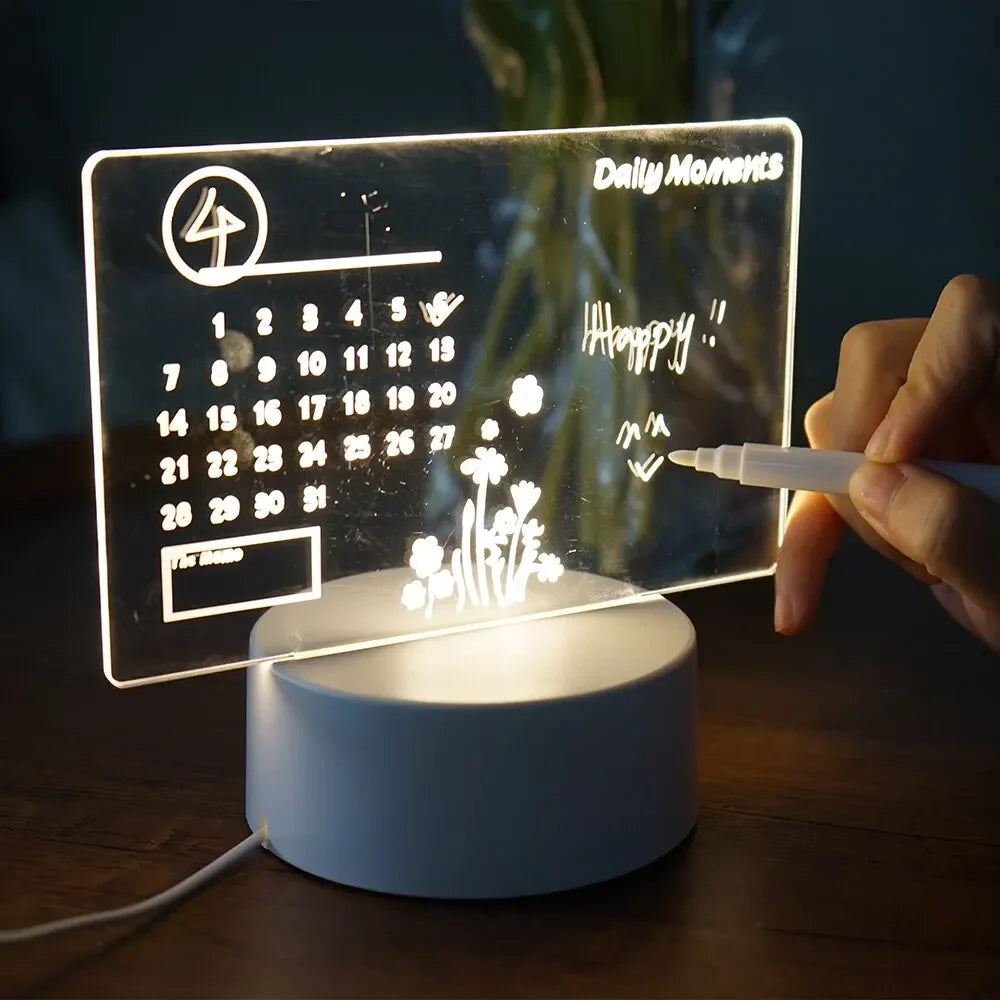 DIY Message Board LED Night Light – Decorative Ambient Lamp