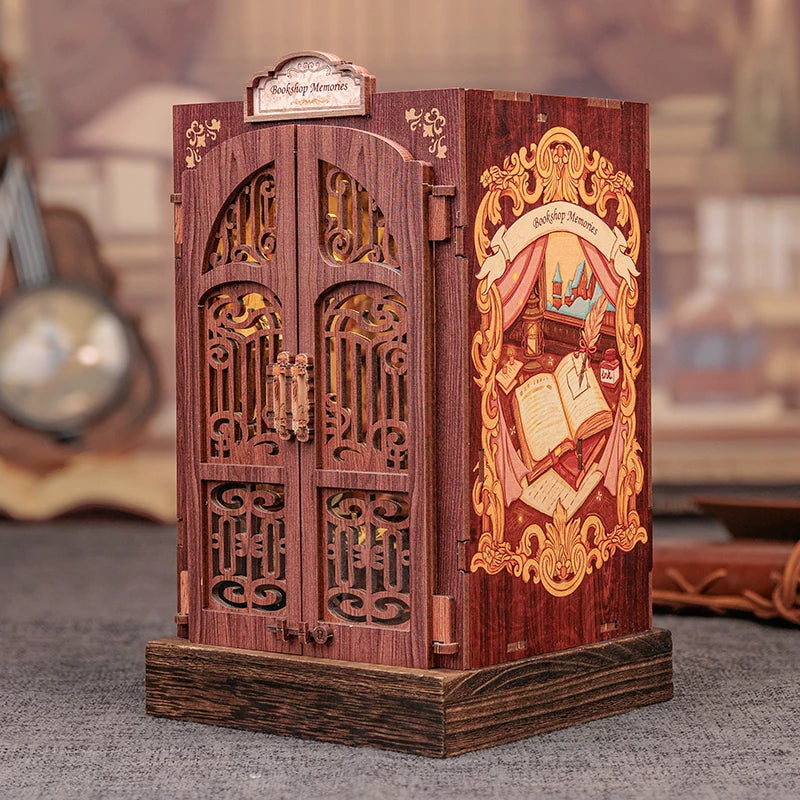 "Bookstore Memories" DIY Miniature Book Wooden Bookshelf Decoration