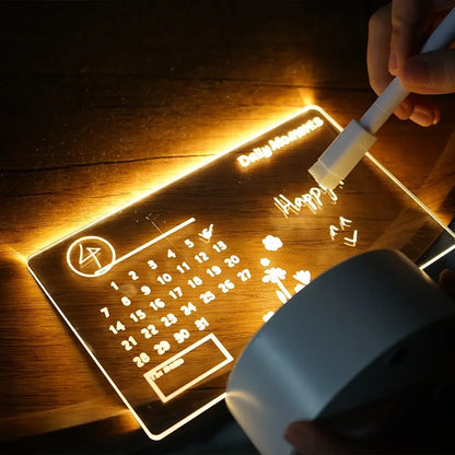 DIY Message Board LED Night Light – Decorative Ambient Lamp