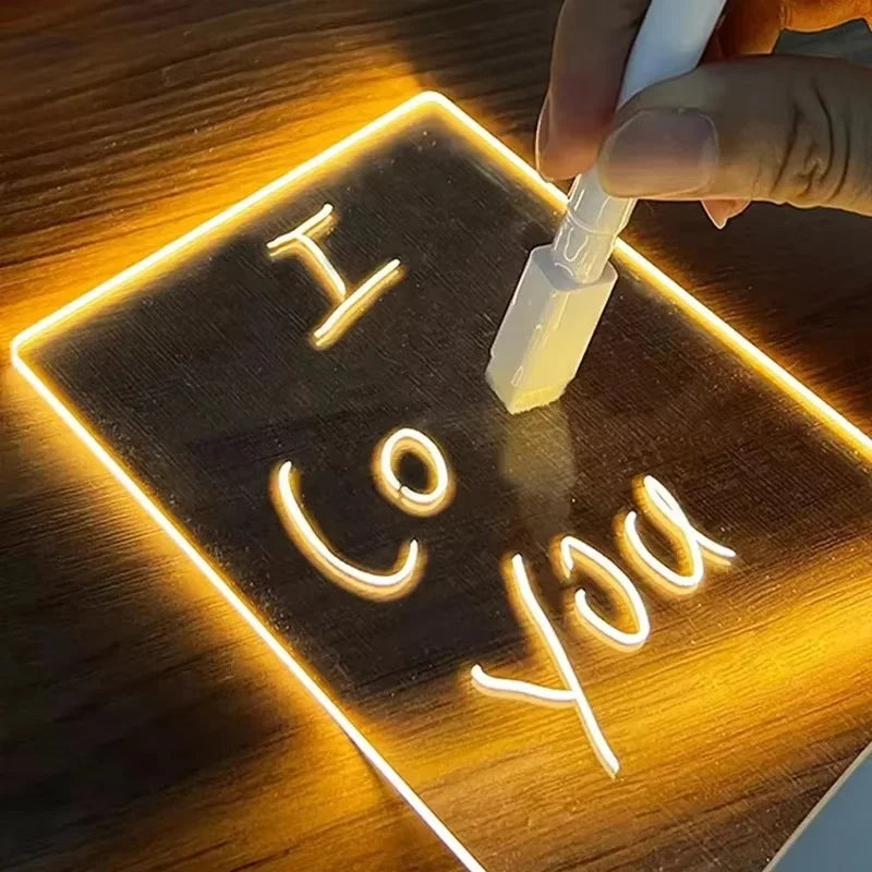 DIY Message Board LED Night Light – Decorative Ambient Lamp