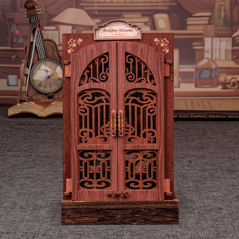 "Bookstore Memories" DIY Miniature Book Wooden Bookshelf Decoration